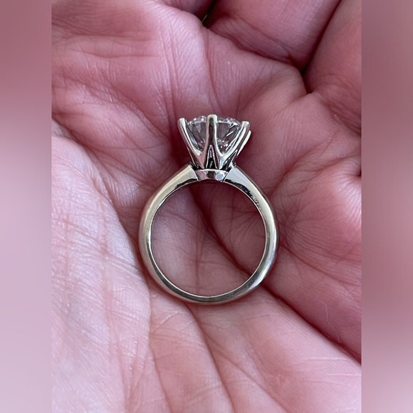 ❌SOLD❌ 3 Carat Laboratory Grown Diamond Engagement Ring 14K WG Appraisal - Picture 4 of 8